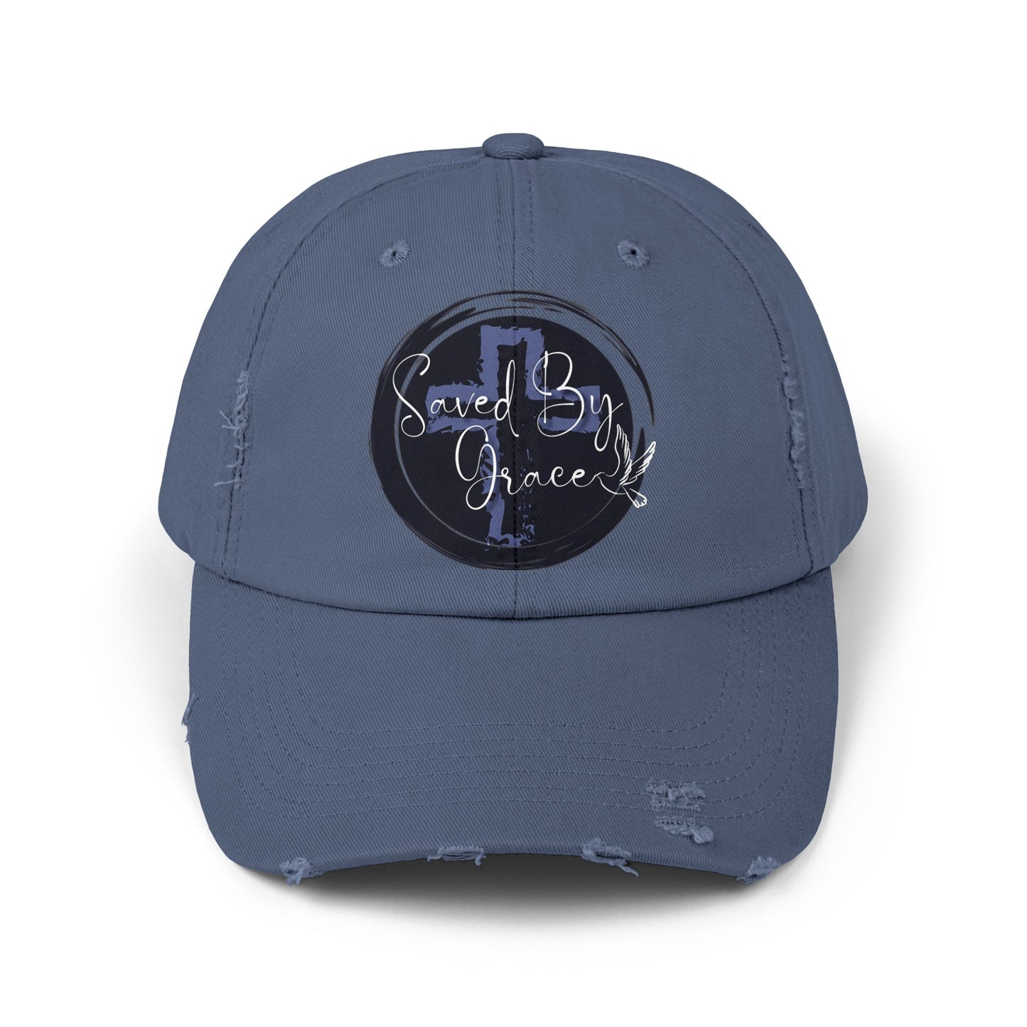 Distressed Cap - Saved by Grace Hat