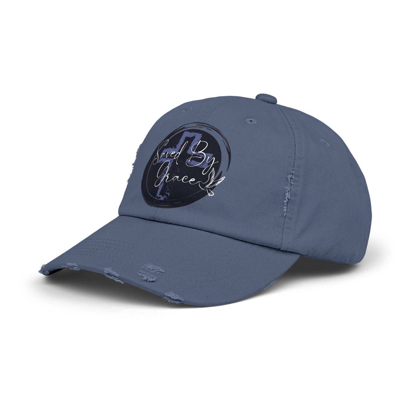 Distressed Cap - Saved by Grace Hat